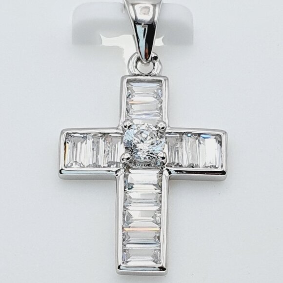 925 Sterling Silver Cubic Zircon Pendant for Women/Girls, US925P1112 - Picture 7 of 8